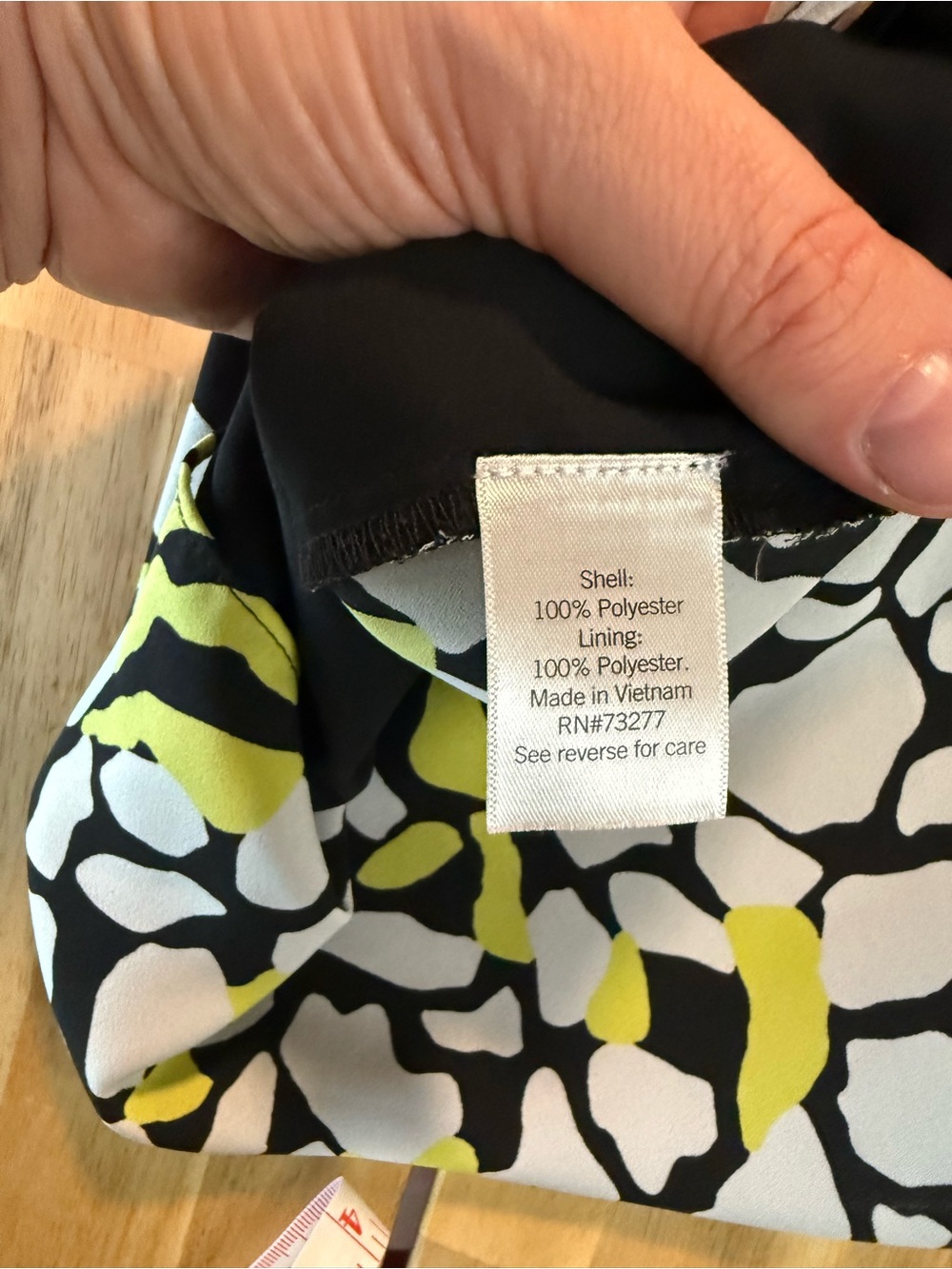 Nine West Black, White & Lime Abstract Sleeveless Camisole - Picture 7 of 9